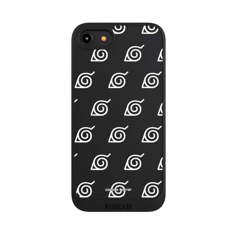 iPhone 8 NIVOpure Weißes Konoha-Muster Transparent