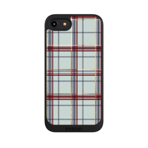 Apple iPhone 8 NIVOpure Tartan Blau