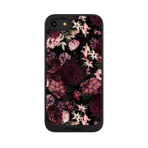 Apple iPhone 8 NIVOpure Fond Fleur Violet Foncé