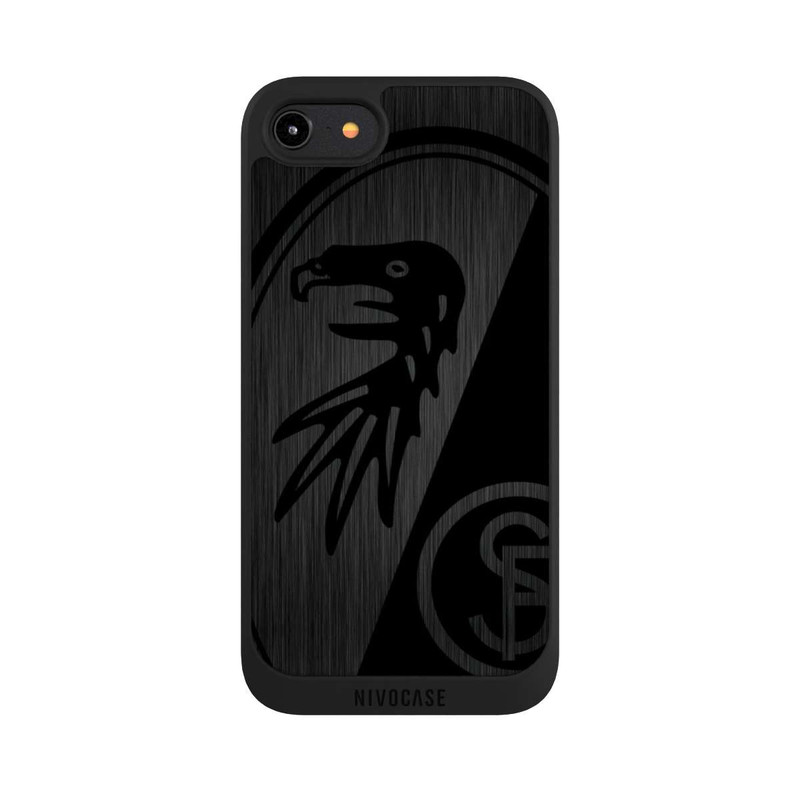 iPhone 8 NIVOpure SC Freiburg Kratzen Horizontal Metall Hintergrund