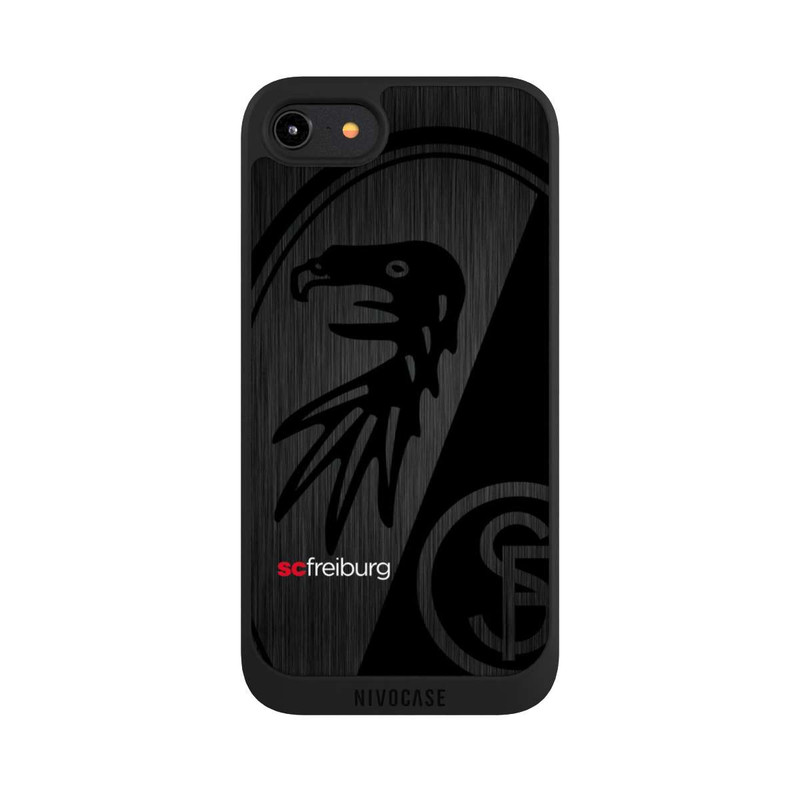 iPhone 8 NIVOpure  Kratzen Metall Hintergrund mit dem Schriftzug  Vertikal SC Freiburg