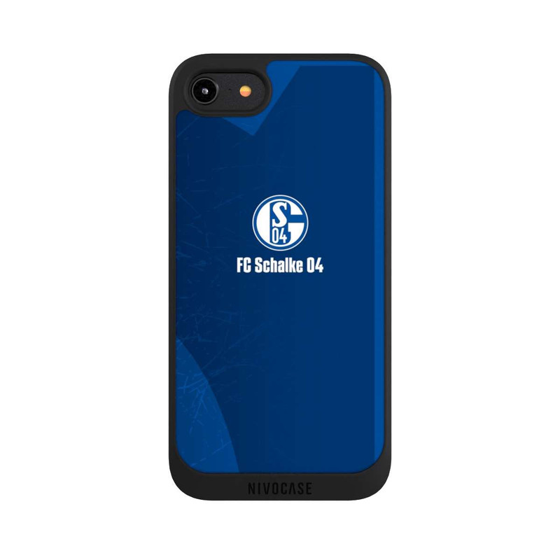 iPhone 8 NIVOpure Schalke 04 Blauer Hintergrund Mit Logo