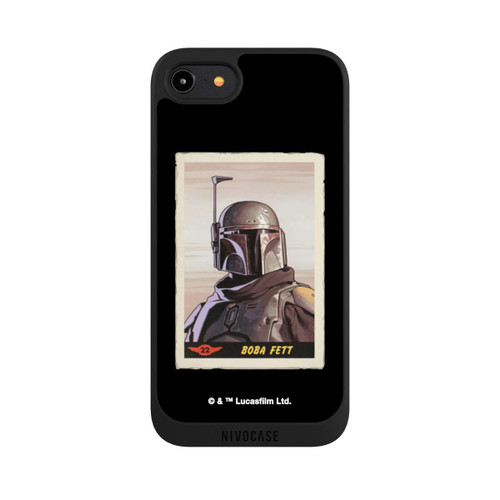 Apple iPhone 8 NIVOpure Boba Fett Badges Black Background