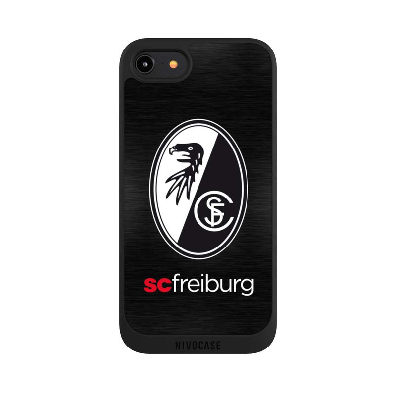 iPhone 8 NIVOpure  Kratzen Metall Hintergrund mit dem Schriftzug  Horizontal SC Freiburg