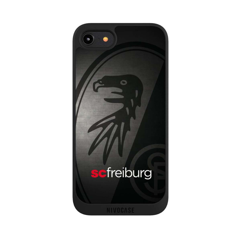 iPhone 8 NIVOpure Dot Metall Hintergrund mit dem Schriftzug SC Freiburg