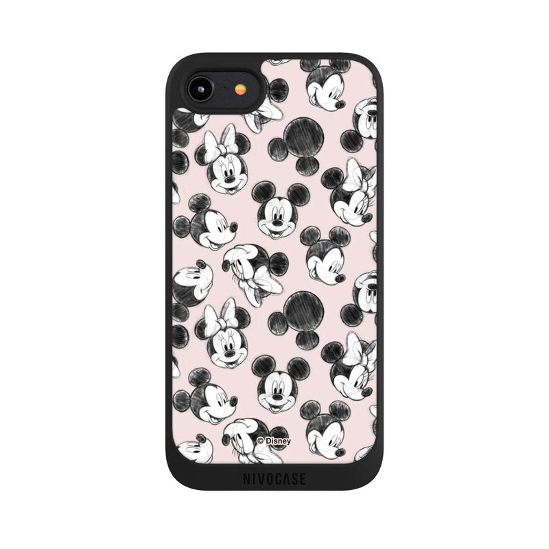iPhone 8 NIVOpure Minnie & Mickey aux multiples visages rose