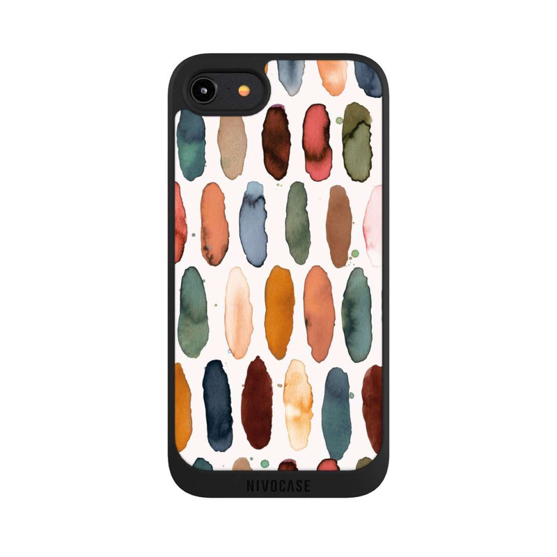 iPhone 8 NIVOpure Aquarellstriche aus mineralischem Terrakotta