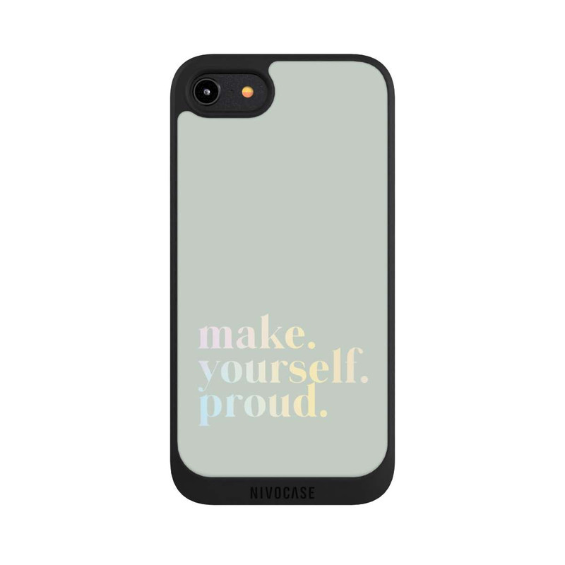 iPhone 8 NIVOpure Make Yourself Proud Citation - Menthe et dégradé