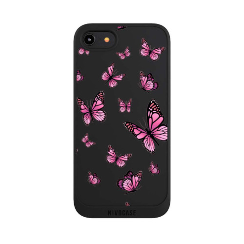 Apple iPhone 8 NIVOpure Schmetterlinge pink