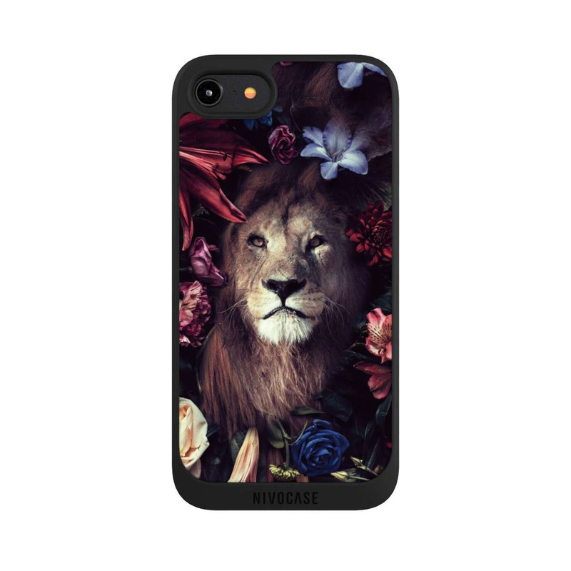 iPhone 8 NIVOpure Lion & Fleurs Colorées