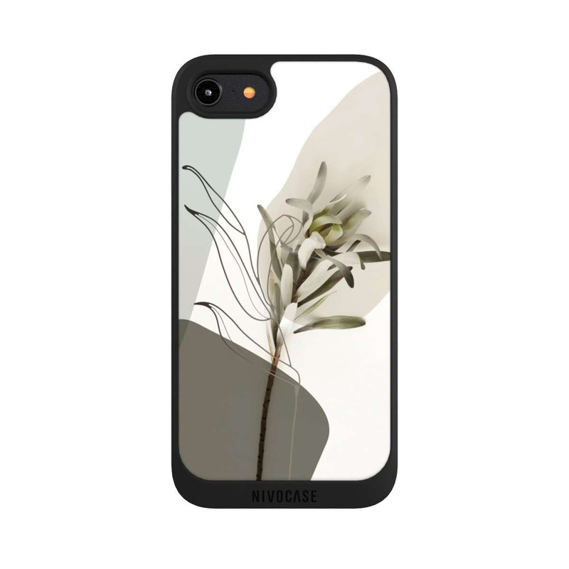 iPhone 8 NIVOpure Boho Line Art Olivgrün