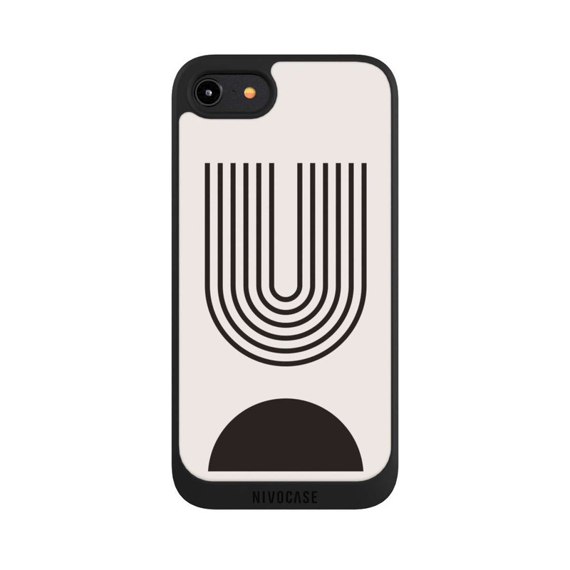 iPhone 8 NIVOpure Moderne Kunst Schwarze Linien
