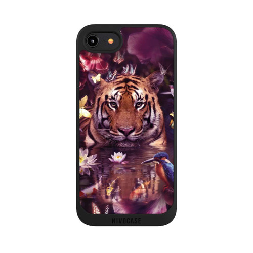 Apple iPhone 8 NIVOpure Tiger Blumenrahmen