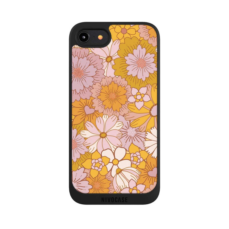iPhone 8 NIVOpure Retro Blumentapete Gelb