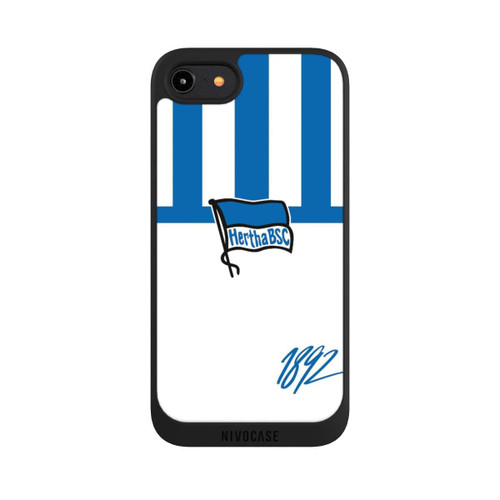 Apple iPhone 8 NIVOpure Blau und Weiß Horizontal Streifen