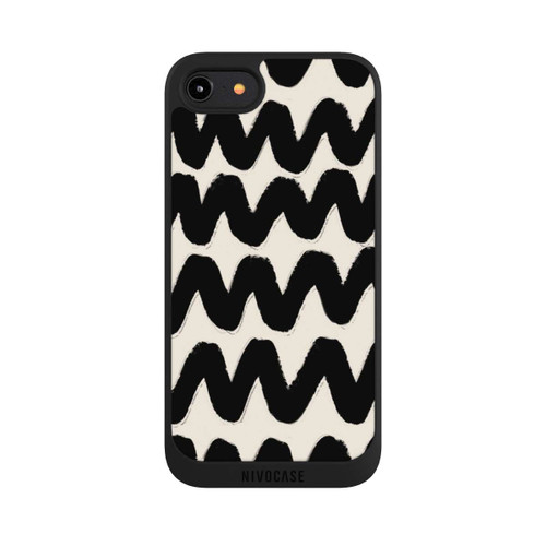 Apple iPhone 8 NIVOpure Vagues Noires Pattern