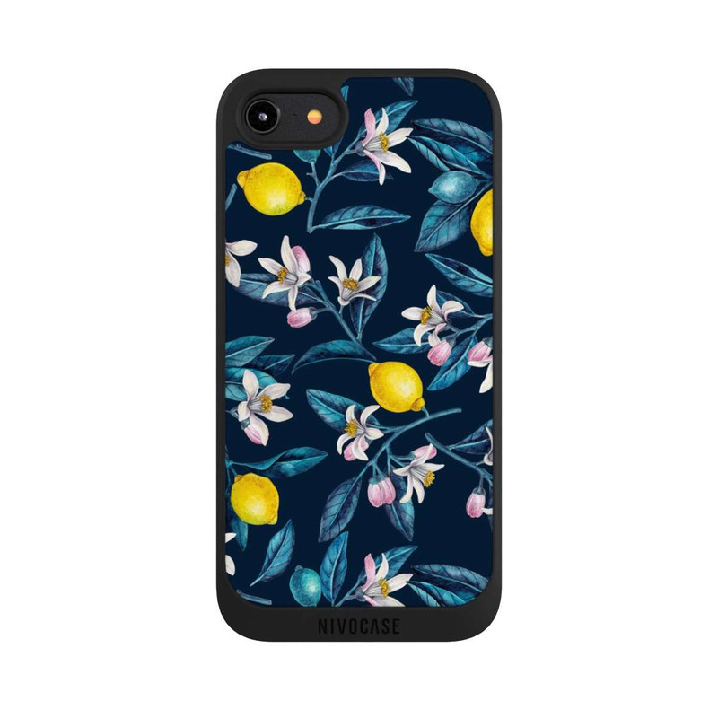 iPhone 8 NIVOpure Zitronen und Blüten dunkel
