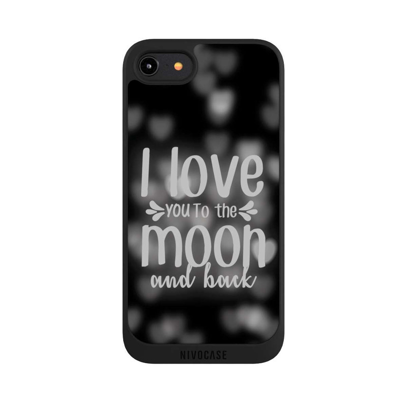 iPhone 8 NIVOpure I Love You to The Moon And Back Black Hearts