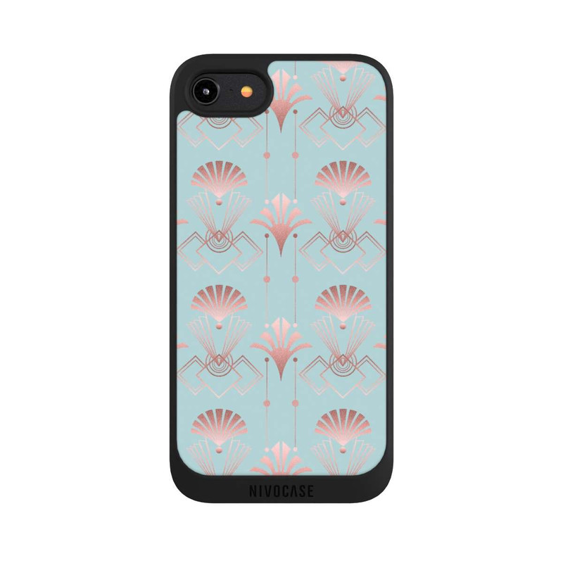 iPhone 8 NIVOpure Art Deco Rose Gold Elegance Blue