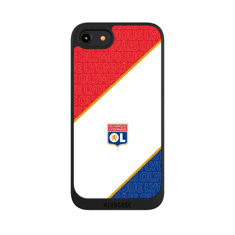 iPhone 8 NIVOpure Logo OL rouge et bleu
