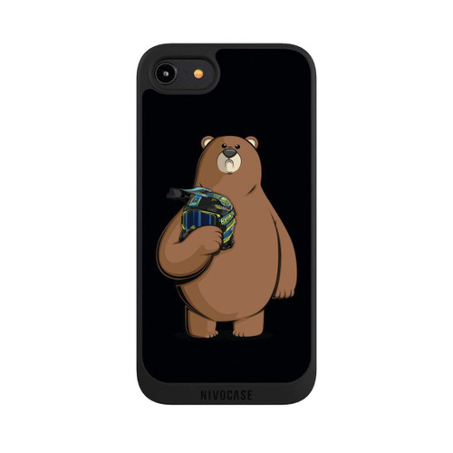 Apple iPhone 8 NIVOpure Der Bär mit dem Helm Schwarz