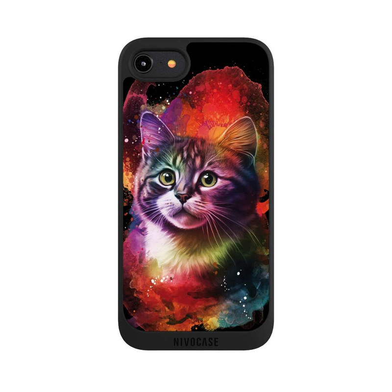 iPhone 8 NIVOpure Happy Kitty Schwarz