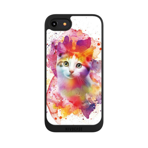 Apple iPhone 8 NIVOpure Happy Kitty Weiß