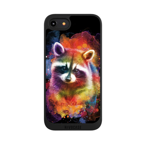 Apple iPhone 8 NIVOpure Happy Racoon Schwarz