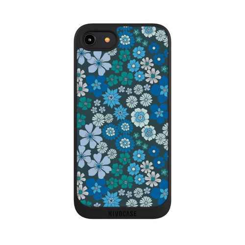 Apple iPhone 8 NIVOpure Fleurs bleues DeinDesign