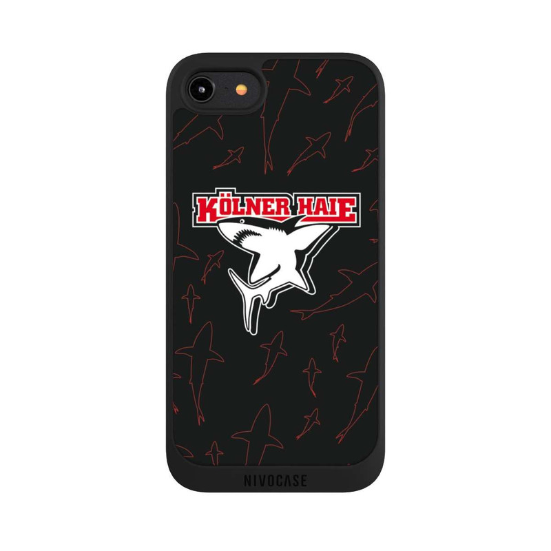 iPhone 8 NIVOpure Haie Muster Rot