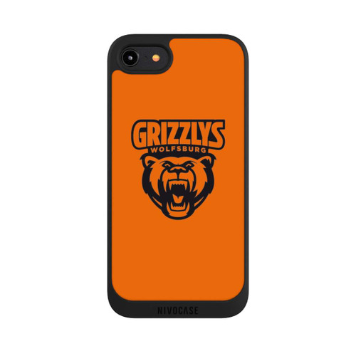 Apple iPhone 8 NIVOpure Logo Schwarz und Orange