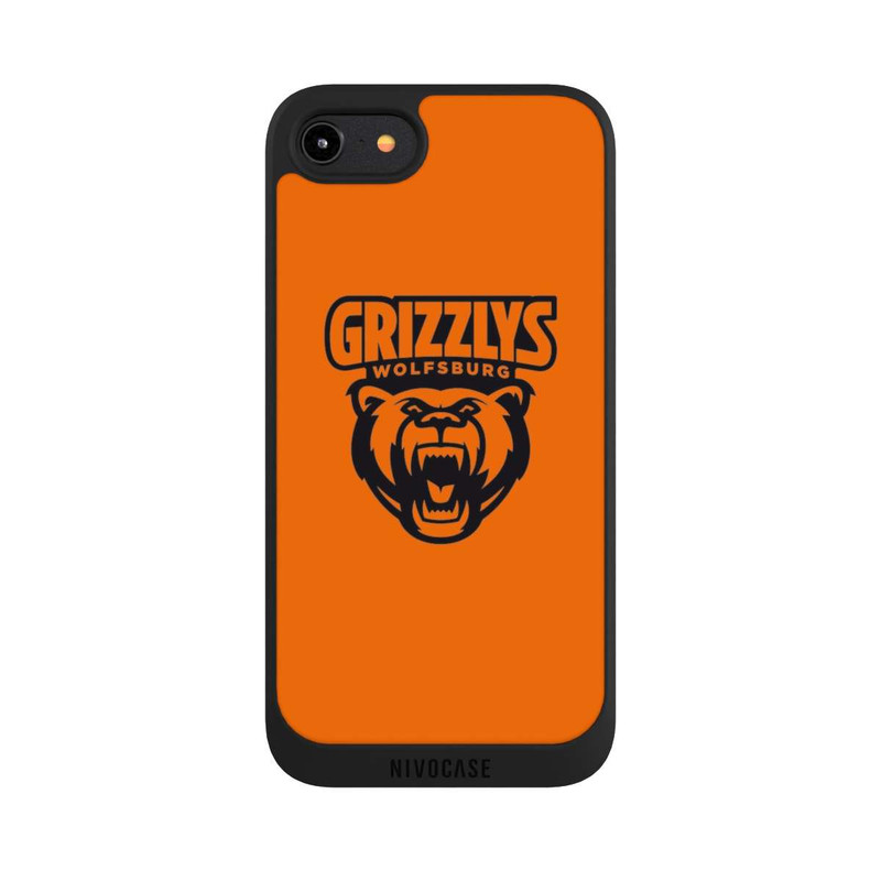 iPhone 8 NIVOpure Logo Schwarz und Orange