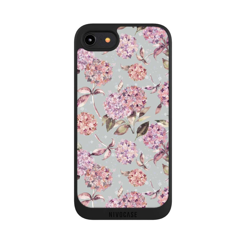 iPhone 8 NIVOpure Pastel Magic Hydrangea Floral Watercolor Pink