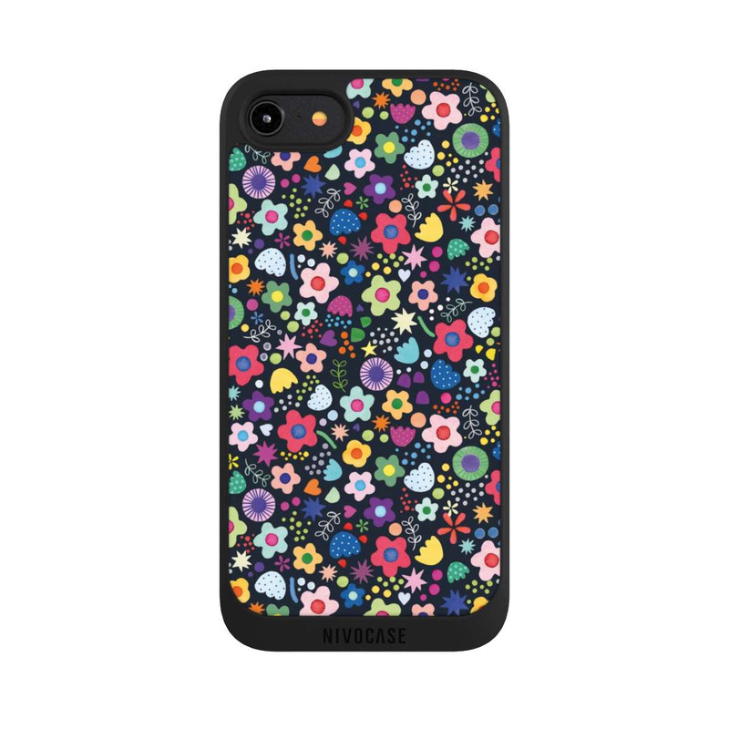 iPhone 8 NIVOpure Psychedelic Flowers Multi Black
