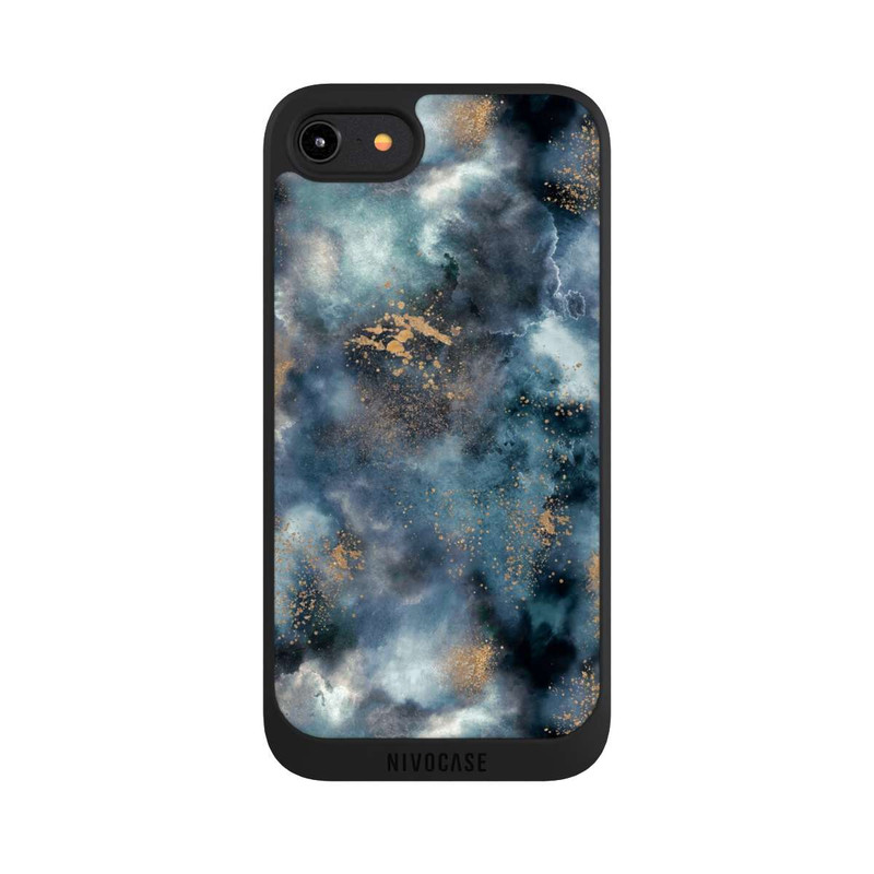 iPhone 8 NIVOpure Smoky Marble Watercolor Navy