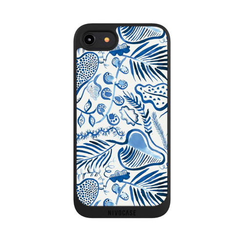 Apple iPhone 8 NIVOpure Tropical Forest Leaves Blue