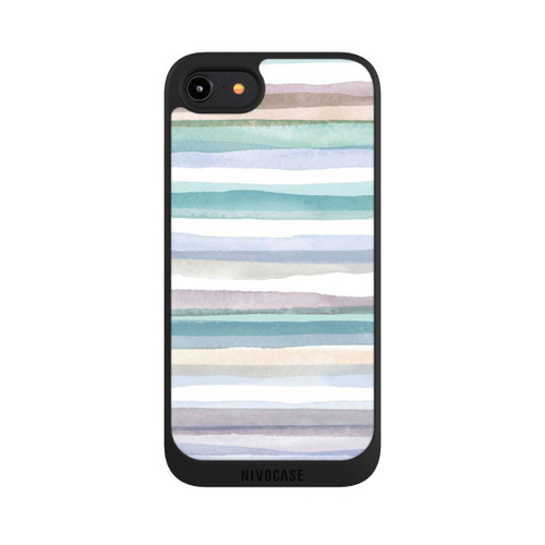 Apple iPhone 8 NIVOpure Pastellfarbene Streifen Blau