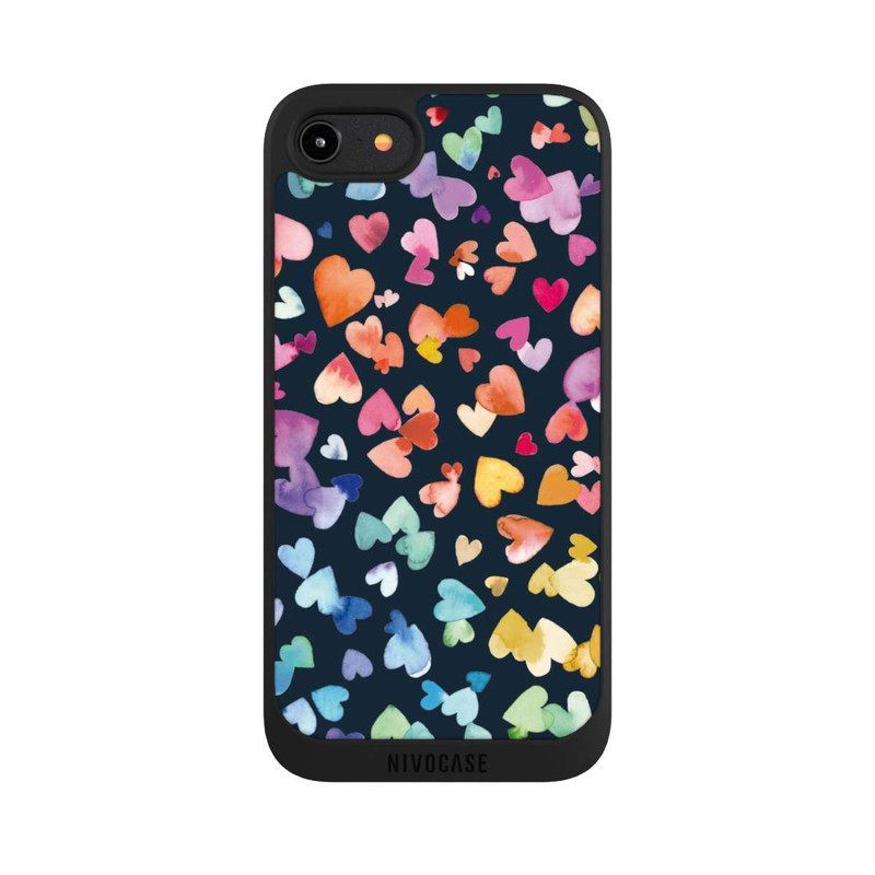 iPhone 8 NIVOpure Valentinstag Herzen Schwarz