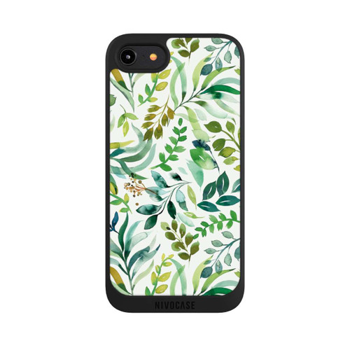 Apple iPhone 8 NIVOpure Aquarell Palmenblätter Botanisch Grün