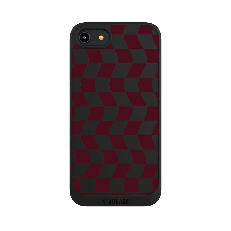 iPhone 8 NIVOpure Checkered wine red