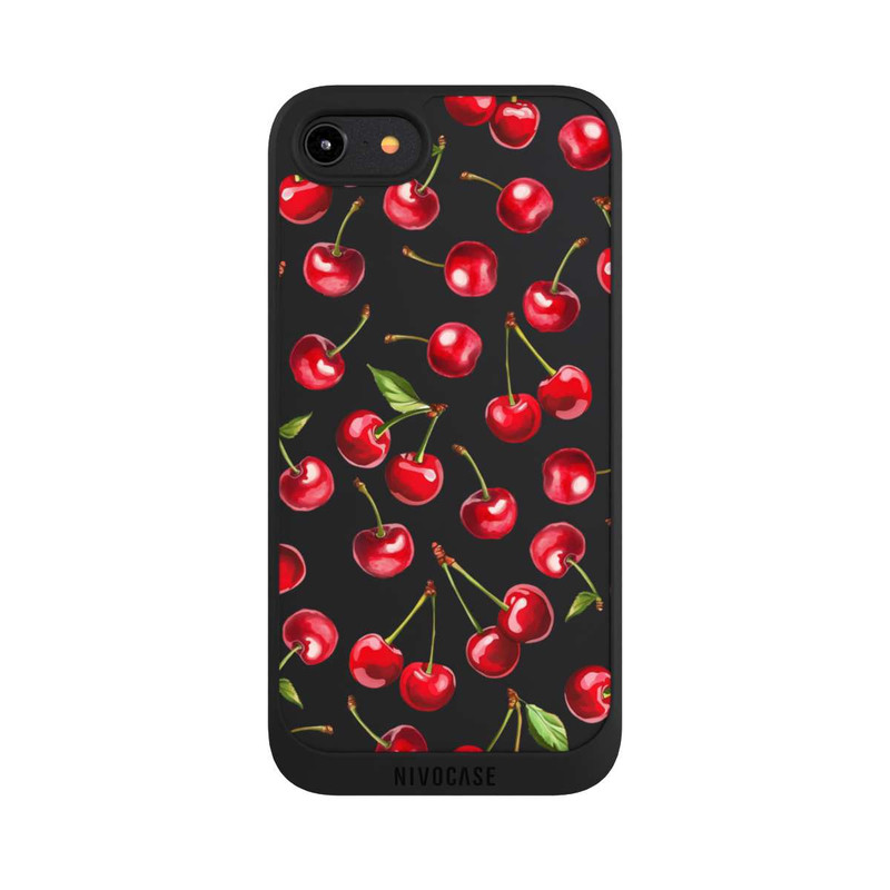 iPhone 8 NIVOpure Cherry Pattern Transparent With AI