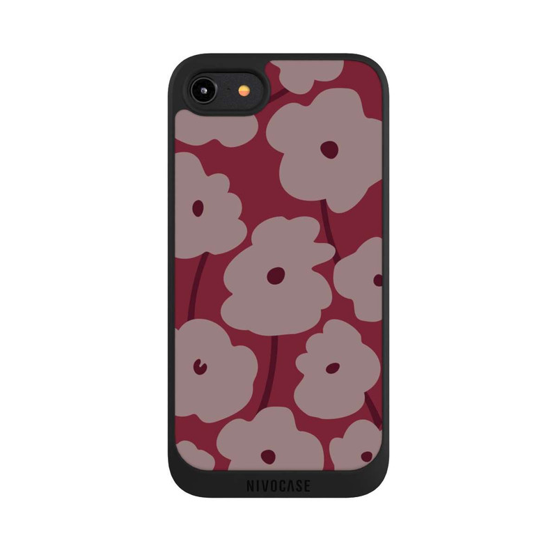 iPhone 8 NIVOpure Minimalistic Flowers Bordeaux