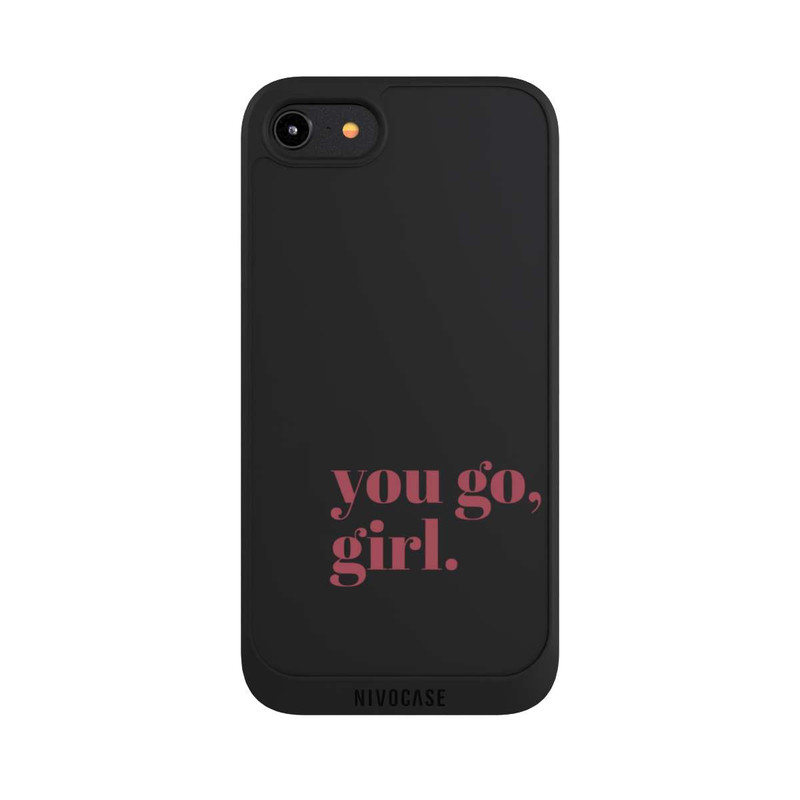 iPhone 8 NIVOpure You Go Girl Rosa Transparent