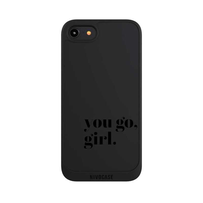 iPhone 8 NIVOpure You Go Girl Schwarz Transparent