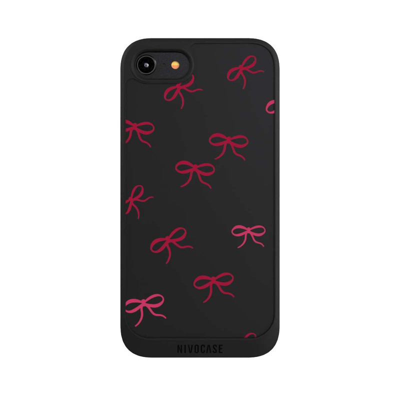 iPhone 8 NIVOpure Bows Red Pattern Transparent