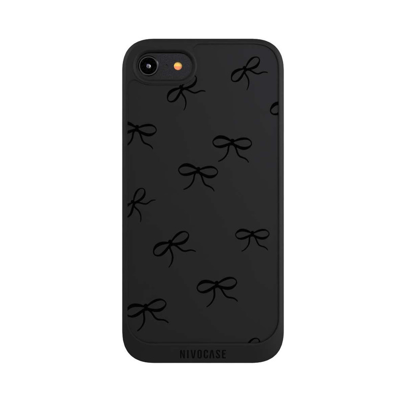 iPhone 8 NIVOpure Bows Black Pattern Transparent