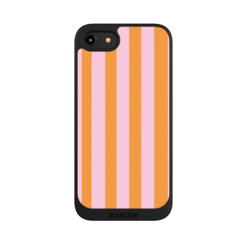 Apple iPhone 8 NIVOpure Orange And Pink Stripes