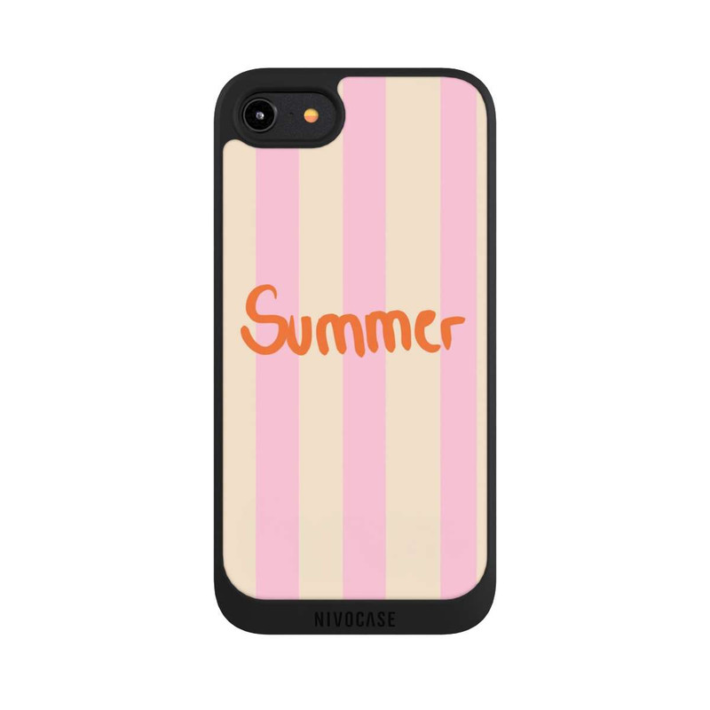 iPhone 8 NIVOpure Summer Pink And Orange Stripes