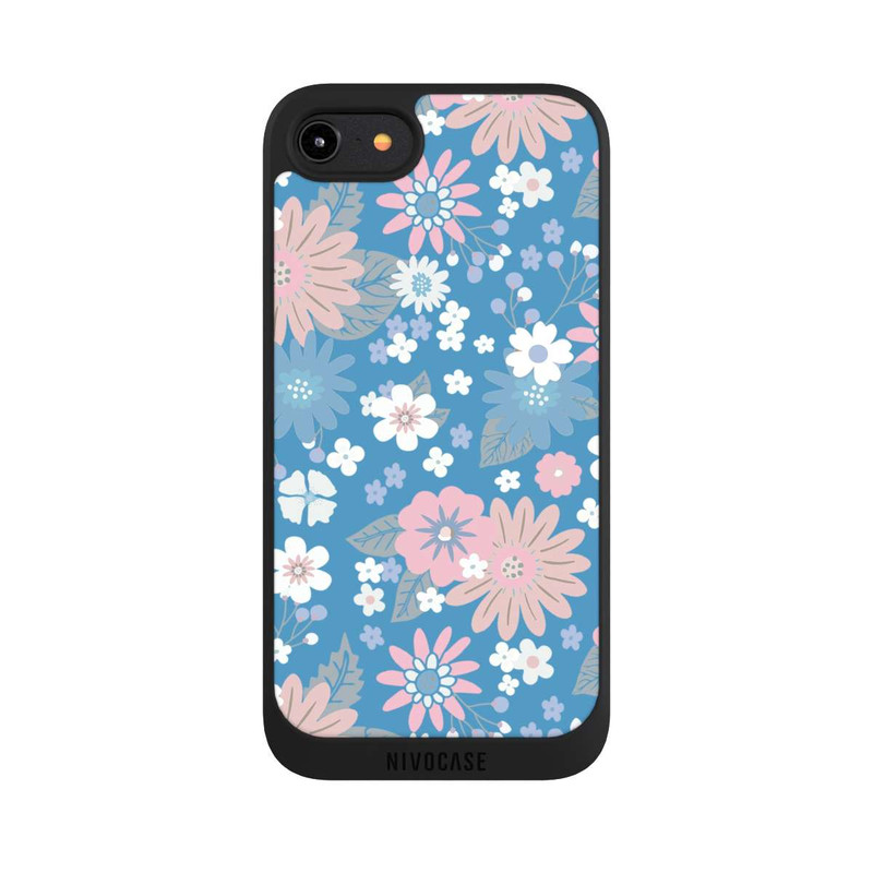 iPhone 8 NIVOpure Wildblumen Muster Blau