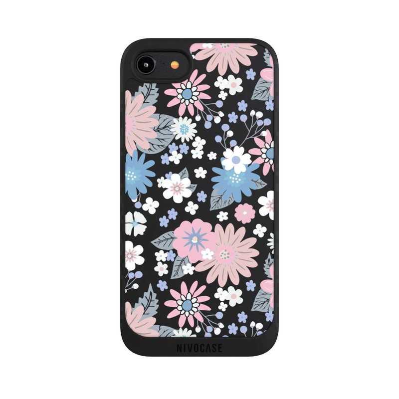 iPhone 8 NIVOpure Wildblumenmuster Illustration Pastell Transparent